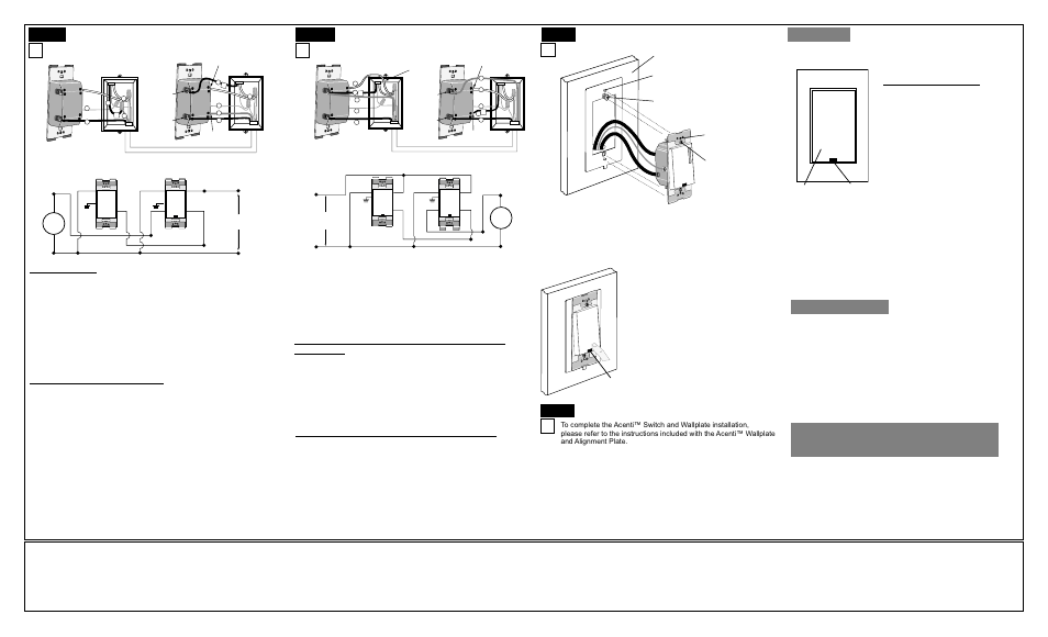 Step 7, Step 5c, Step 5b | Step 6, Operation, Switch mounting, Troubleshooting, U.s. & foreign patents pending copyright | Leviton ACS15-1L User Manual | Page 2 / 2