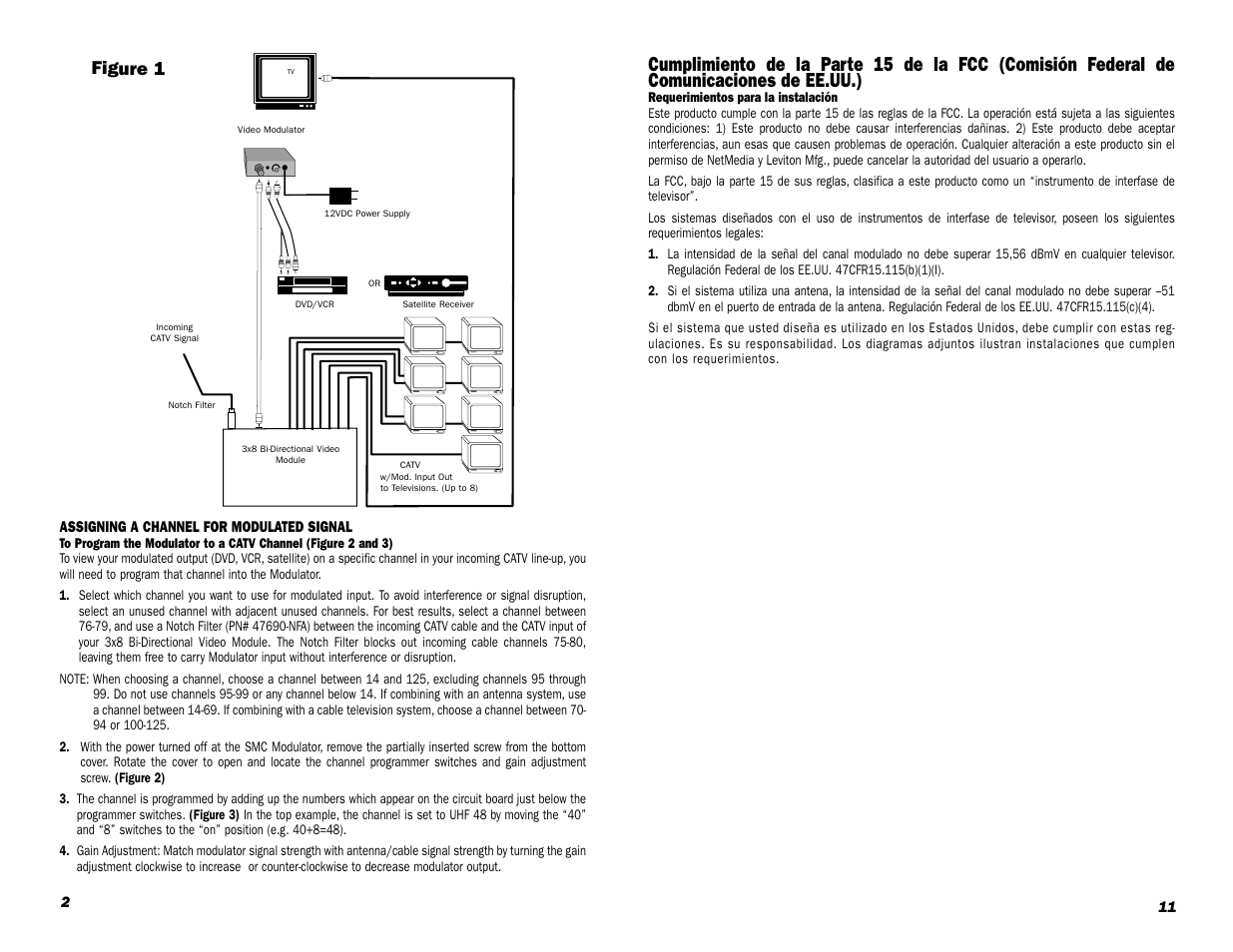 Figure 1 | Leviton Video Modulator 48213-VMA User Manual | Page 2 / 6