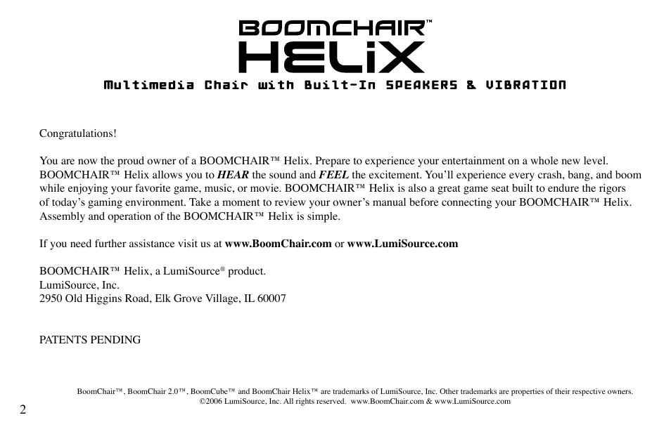 LumiSource Boom Chair User Manual | Page 2 / 12