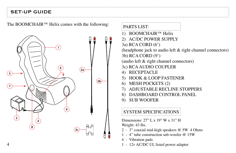 Set-up guide | LumiSource Boom Chair User Manual | Page 4 / 12