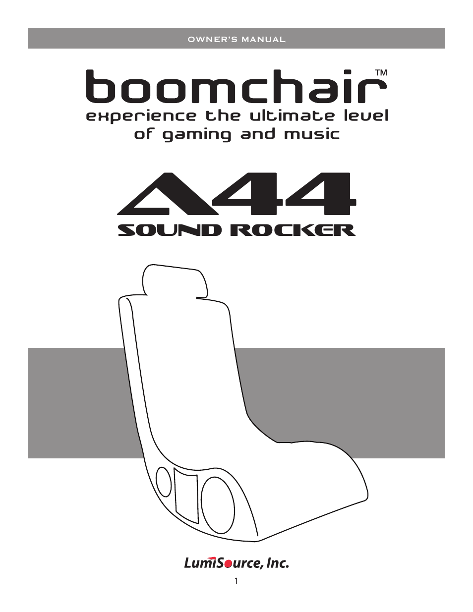 LumiSource BoomChair A44 User Manual | 8 pages