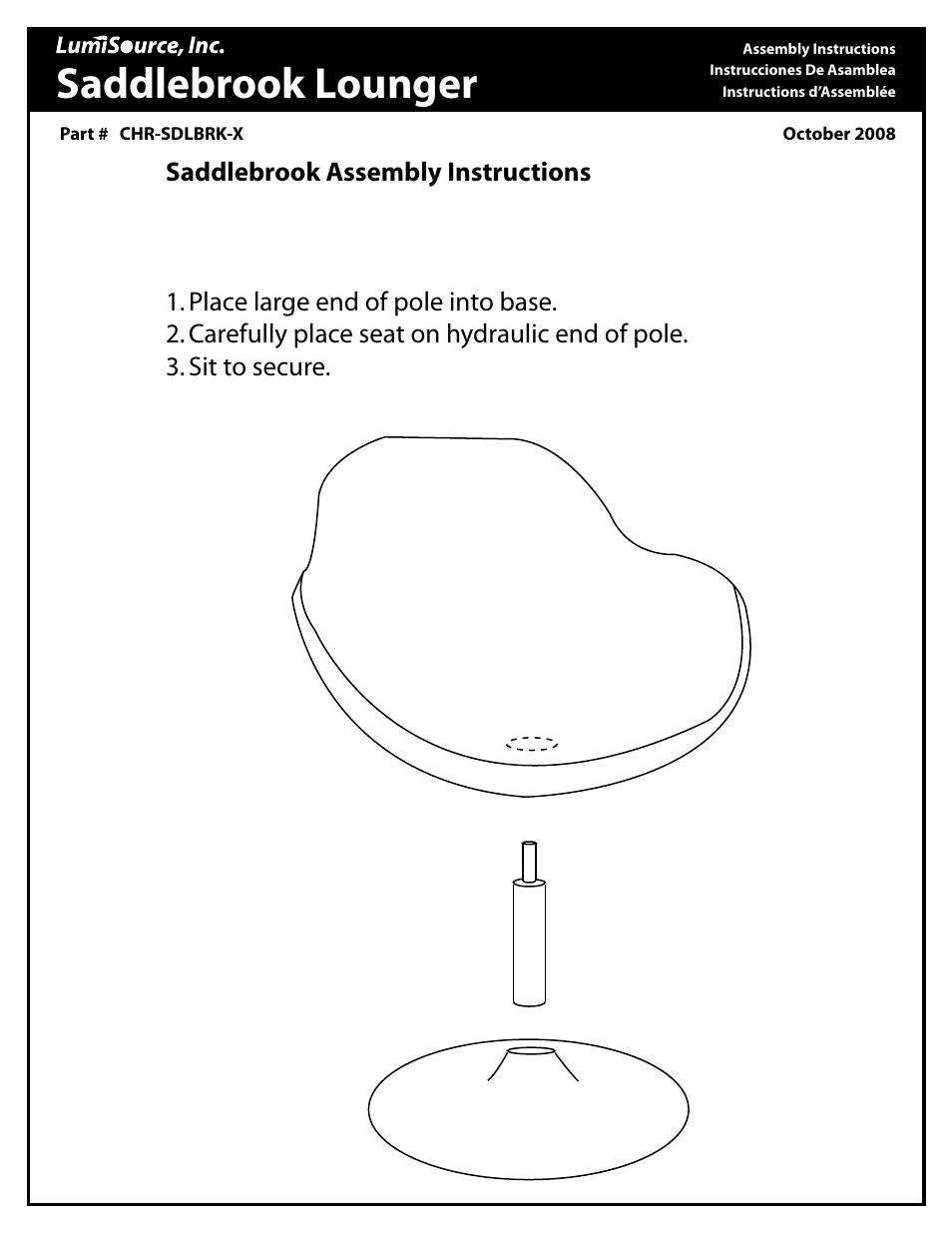 LumiSource Patio Furniture User Manual | 1 page