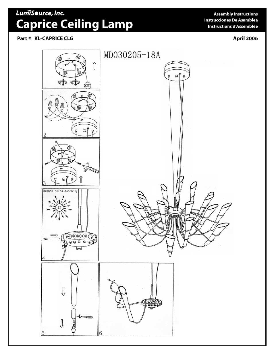 LumiSource MD030205-18A User Manual | 1 page