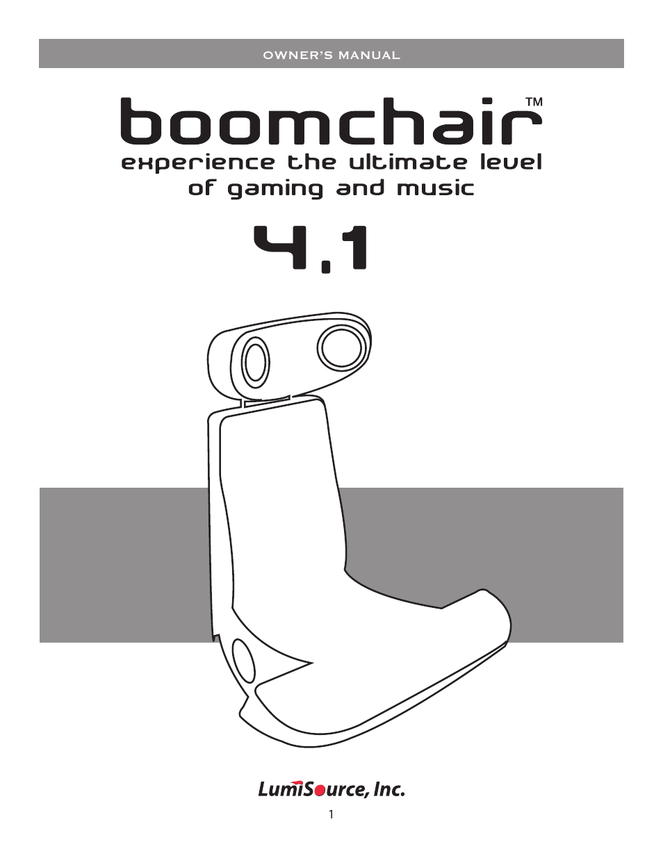 LumiSource BoomChair 4.1 User Manual | 8 pages