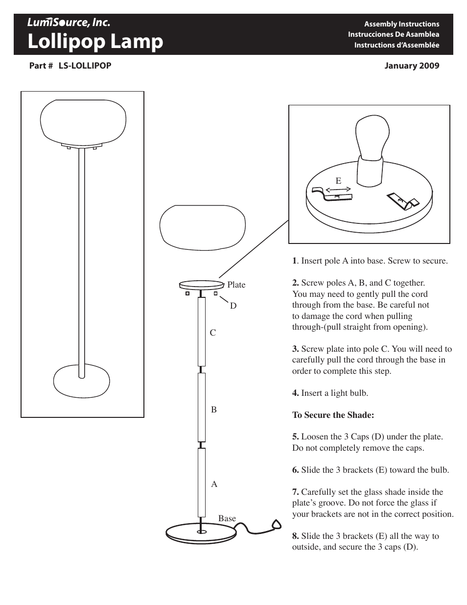 LumiSource LS-LOLLIPOP User Manual | 1 page