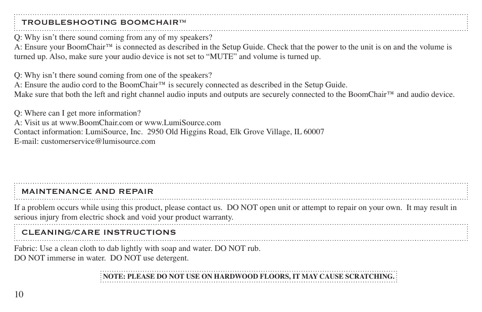 LumiSource B51 User Manual | Page 10 / 12