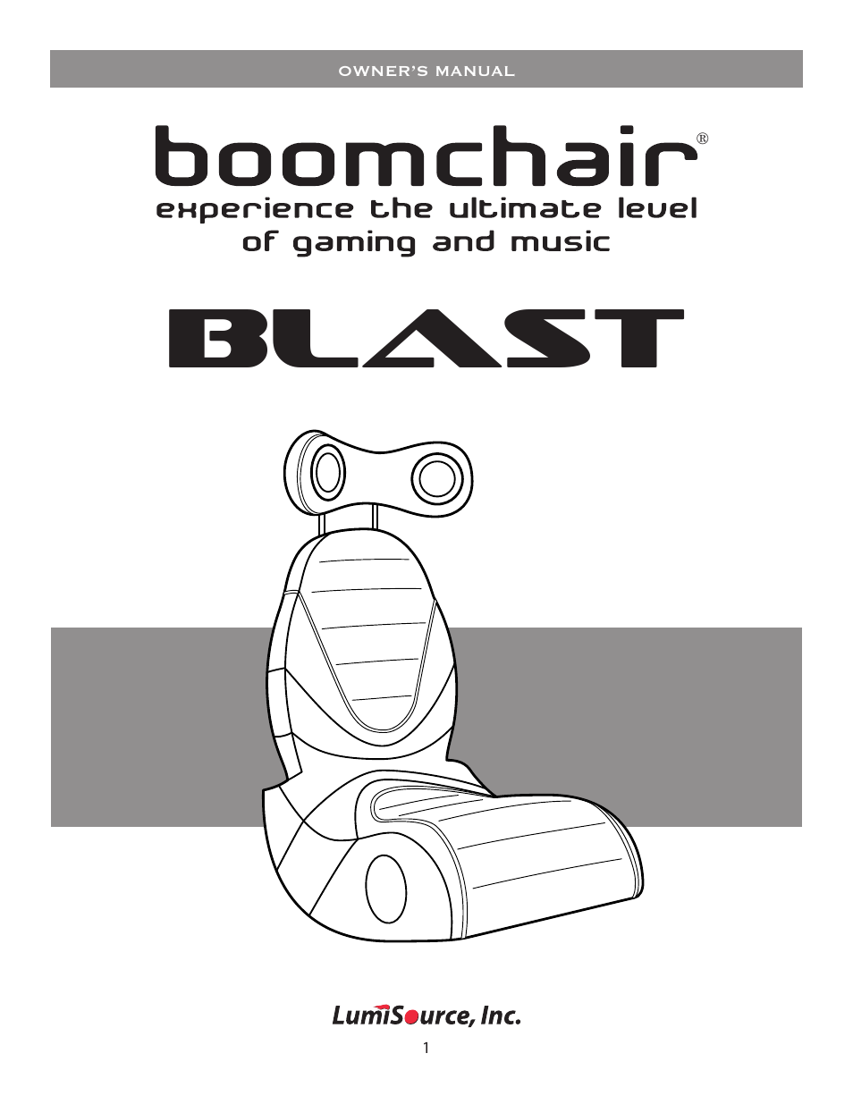 LumiSource BoomChair Blast User Manual | 8 pages