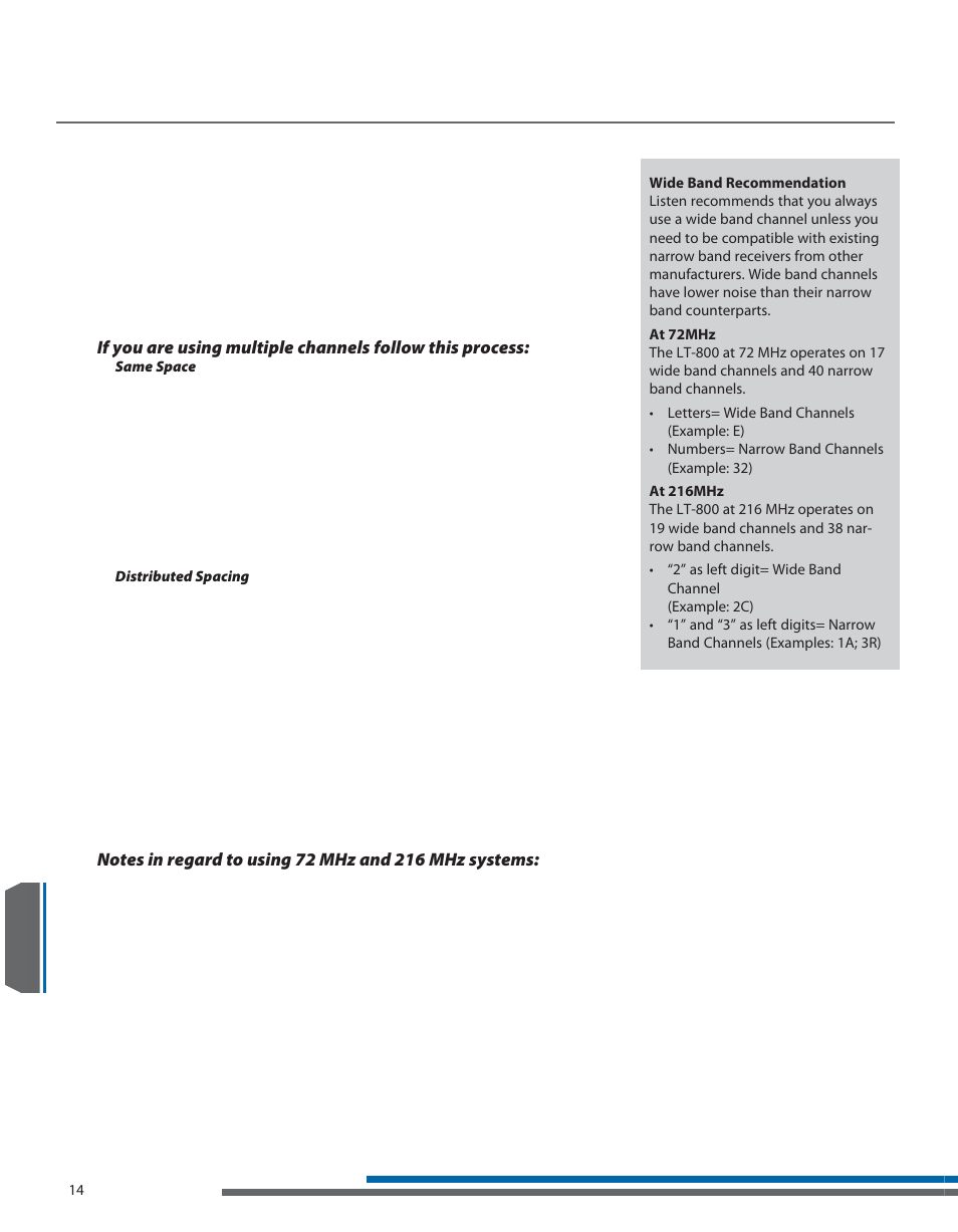 Channel selection | Listen Technologies LT- 800-072 User Manual | Page 18 / 31