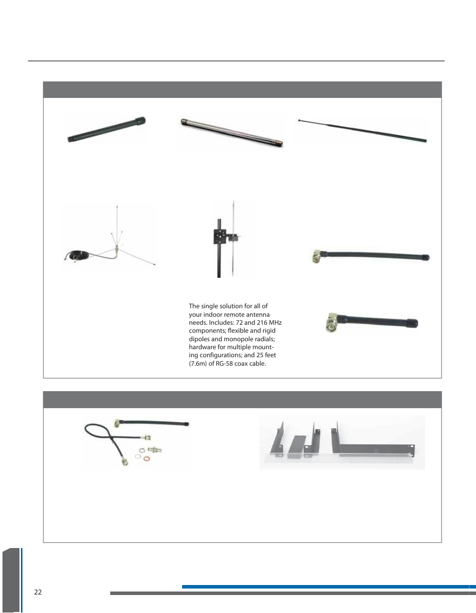 Optional accessories, Antenna accessories lt-800 rack mount accessories | Listen Technologies LT- 800-072 User Manual | Page 26 / 31