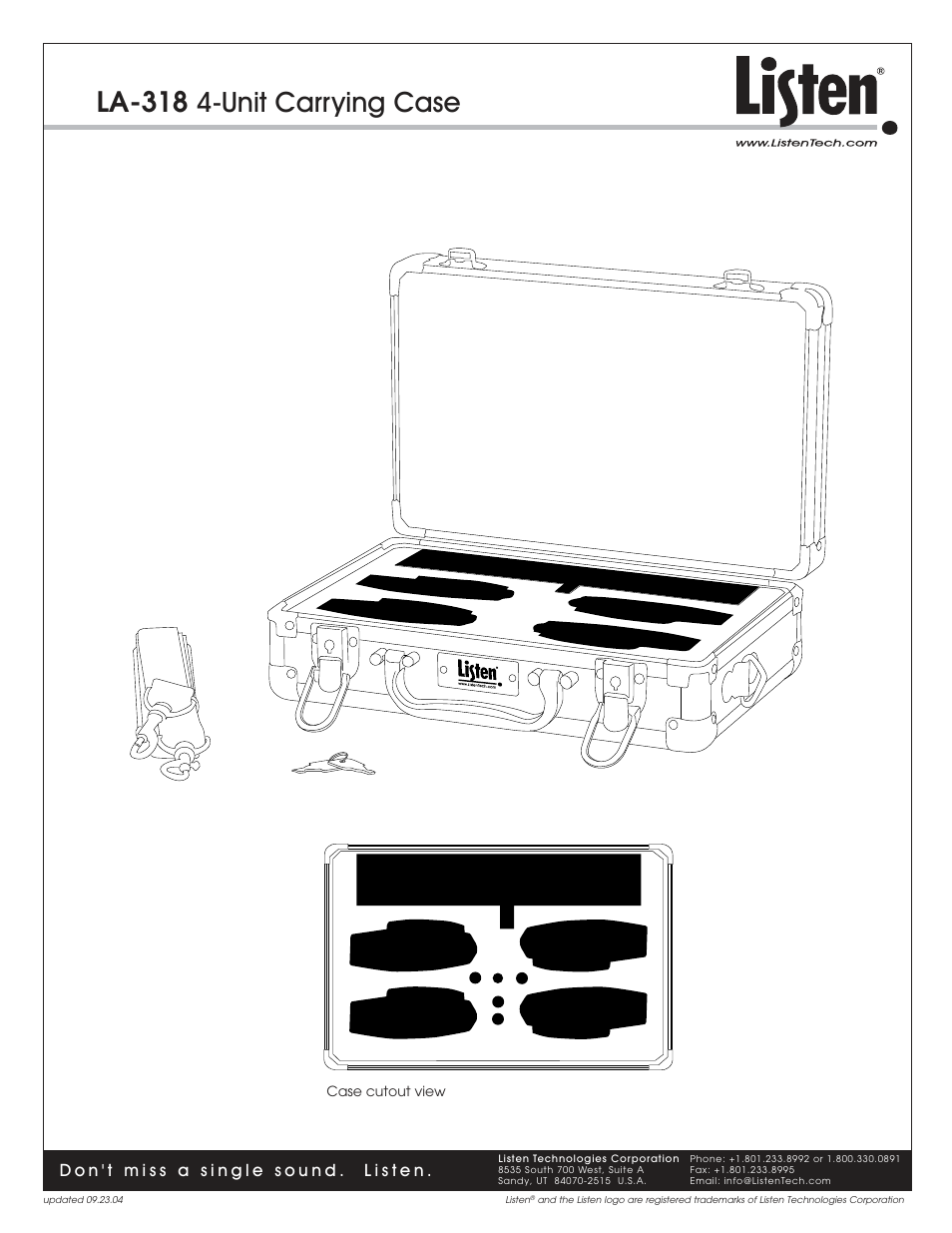 Listen Technologies LA-318 4-Unit User Manual | 1 page