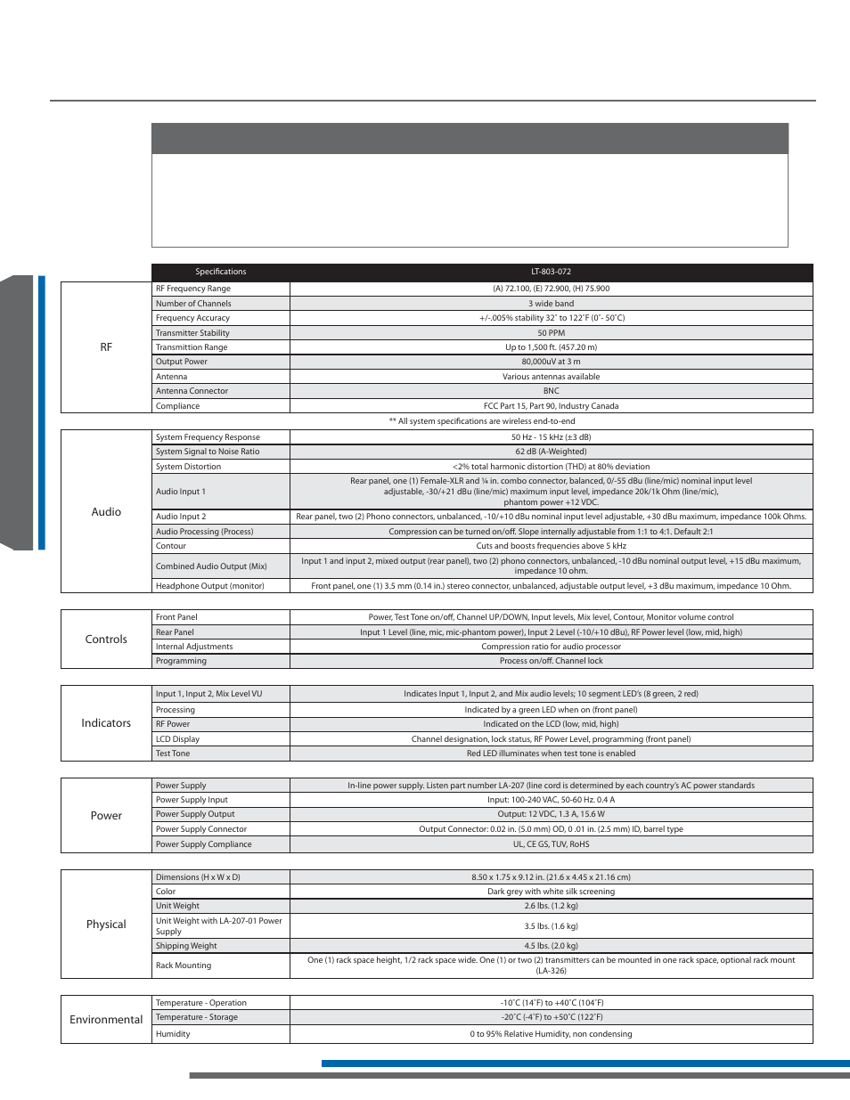 Architectural specifi cation | Listen Technologies LA-161 User Manual | Page 26 / 65