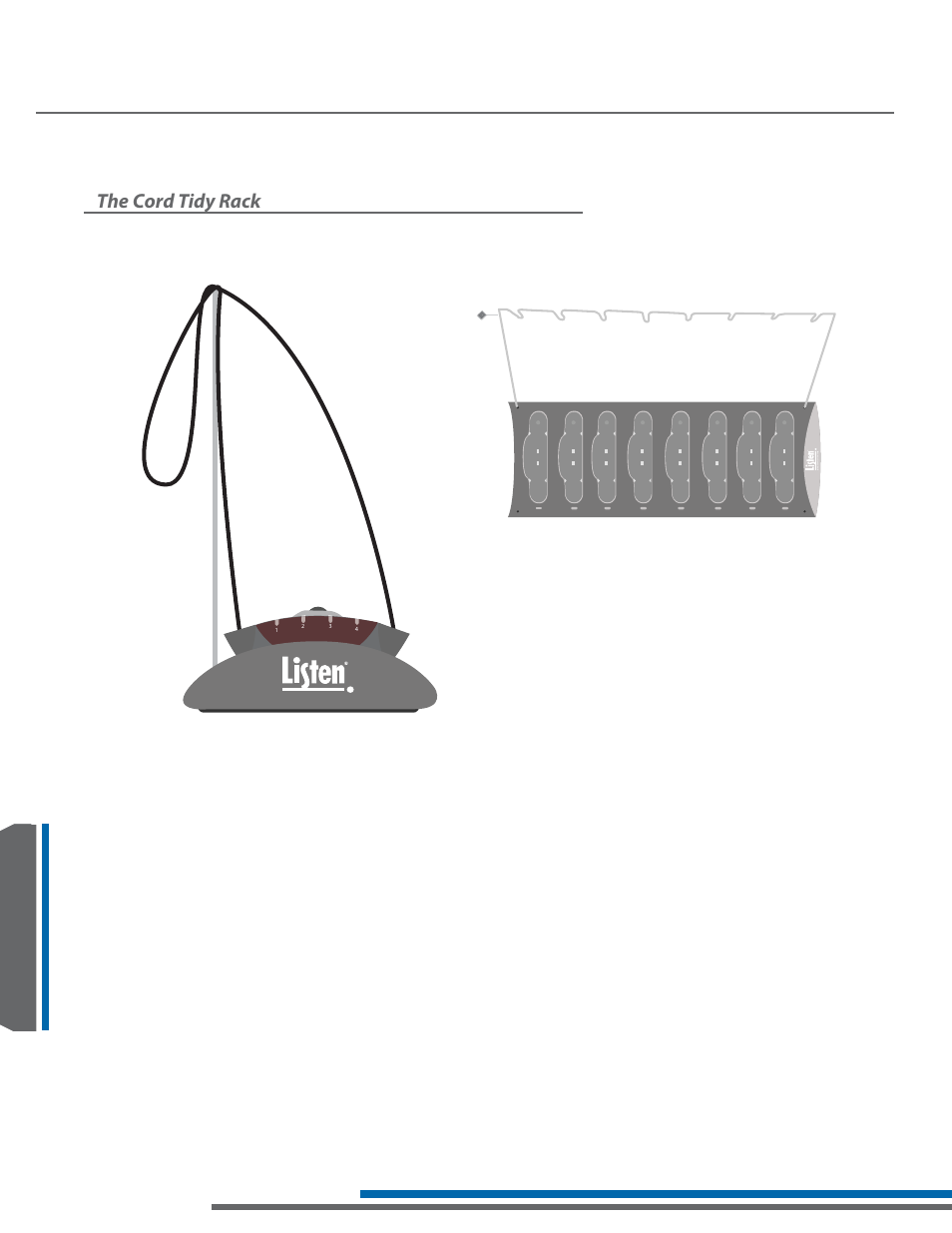 The cord tidy rack | Listen Technologies Stationary LA-350 User Manual | Page 134 / 148