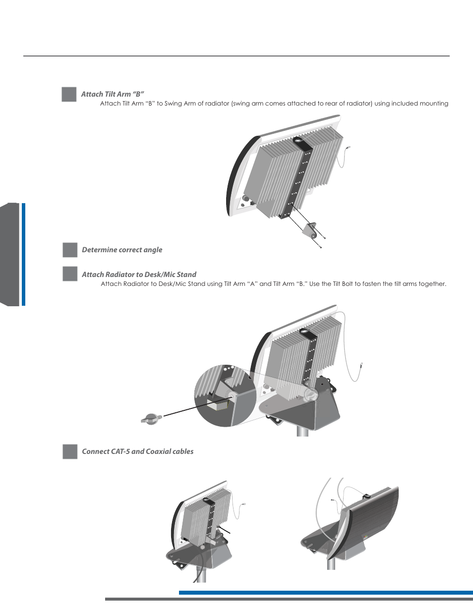 La-140 – mounting your radiator | Listen Technologies Stationary LA-350 User Manual | Page 82 / 148