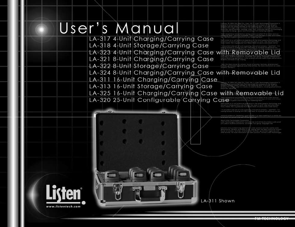 Listen Technologies LA-317 User Manual | 48 pages