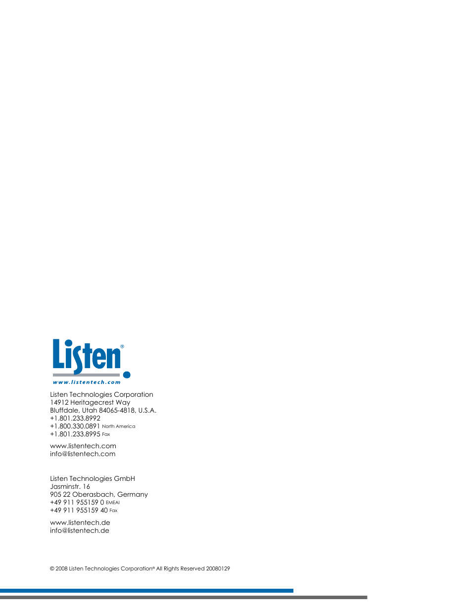 Listen Technologies Satellite Radio User Manual | Page 65 / 65