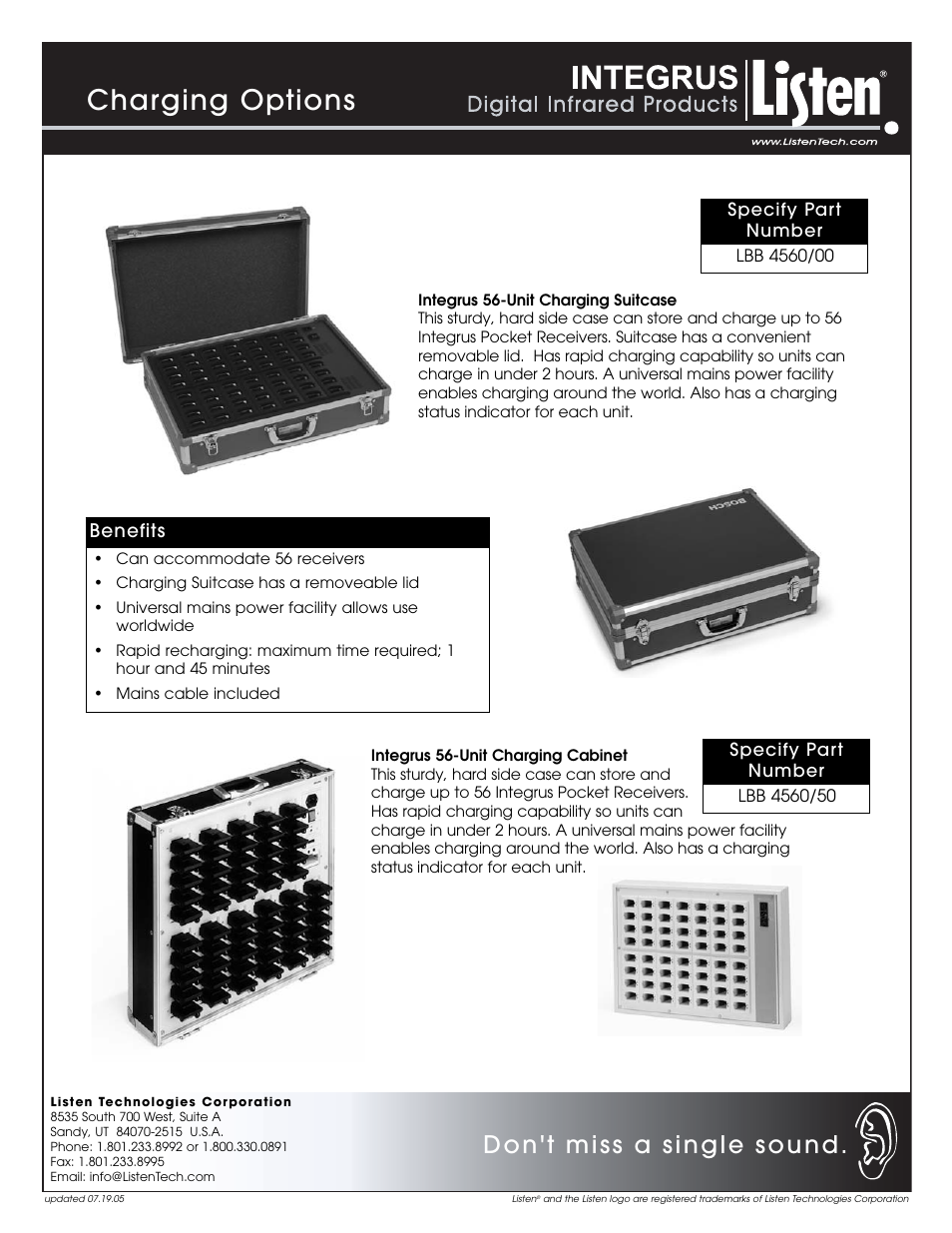 Listen Technologies LBB 4500 User Manual | 2 pages