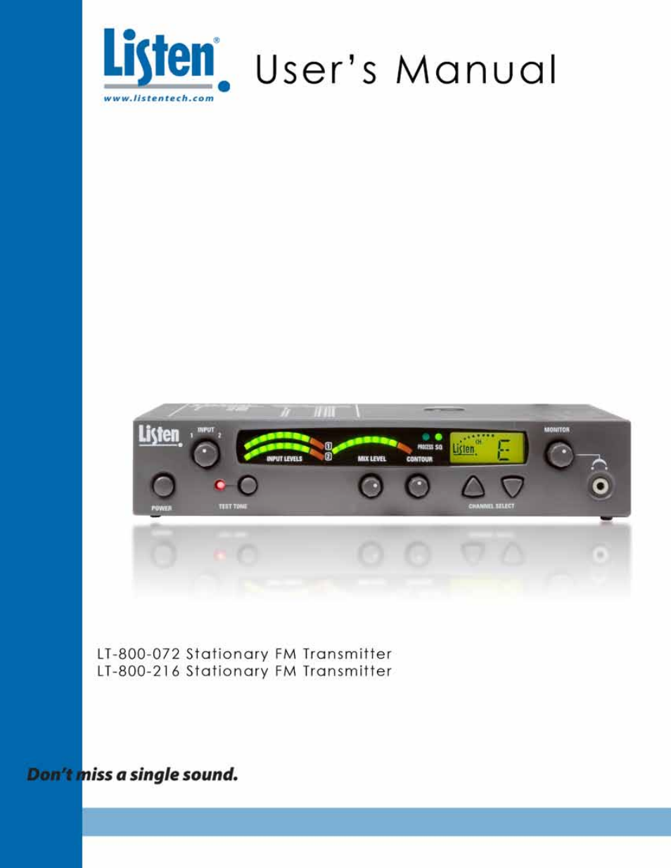 Listen Technologies NOT FLJ LT-800-216 User Manual | 32 pages