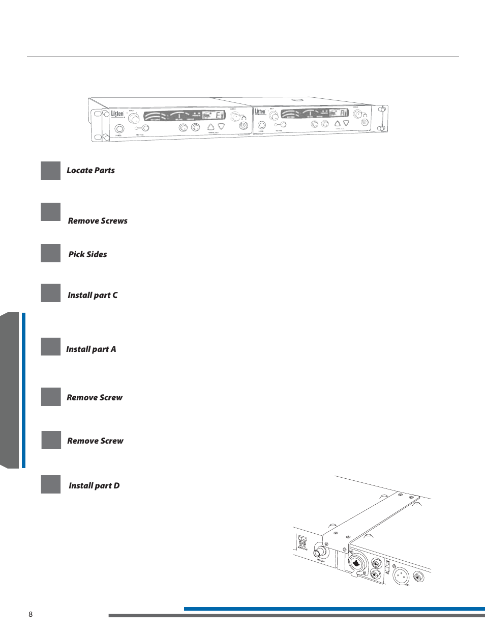 La-326 confi guration 4 setup instructions | Listen Technologies Universal Rack Mounting Kit LA-326 User Manual | Page 12 / 20