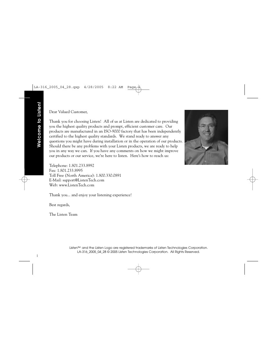 Listen Technologies LA-316 User Manual | Page 2 / 12
