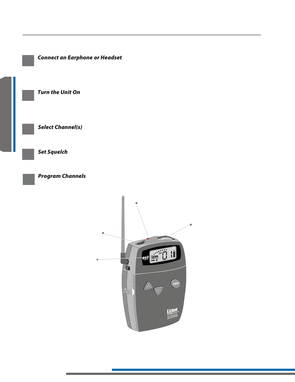 Lr-500 setup instructions | Listen Technologies LR-300  EN User Manual | Page 14 / 60