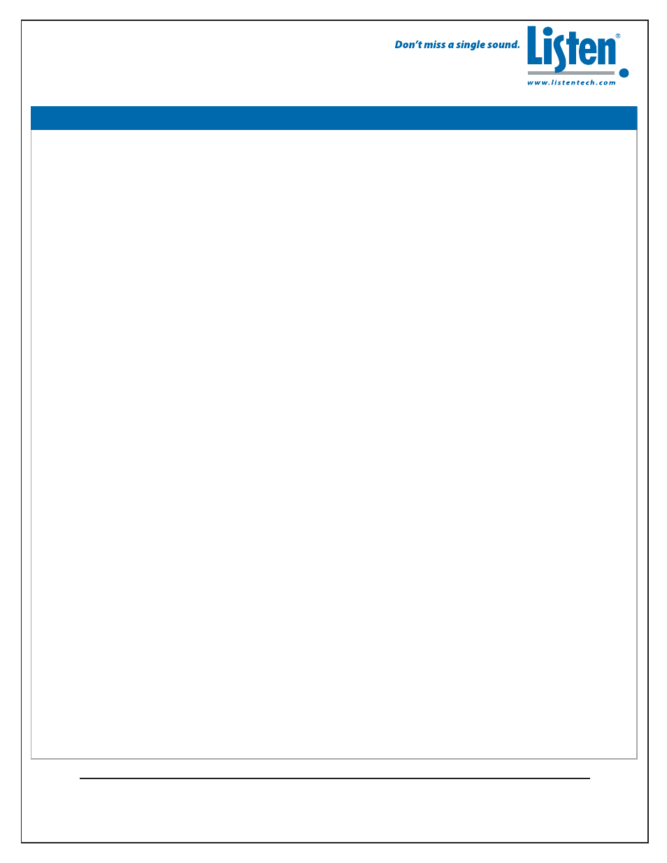 Listen Technologies LR-400 User Manual | Page 7 / 7