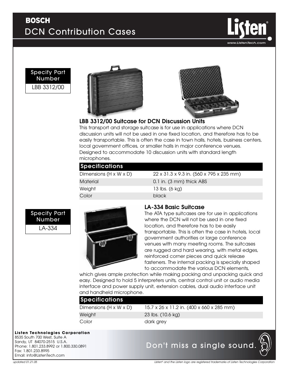Listen Technologies DCN LA-335 User Manual | 3 pages