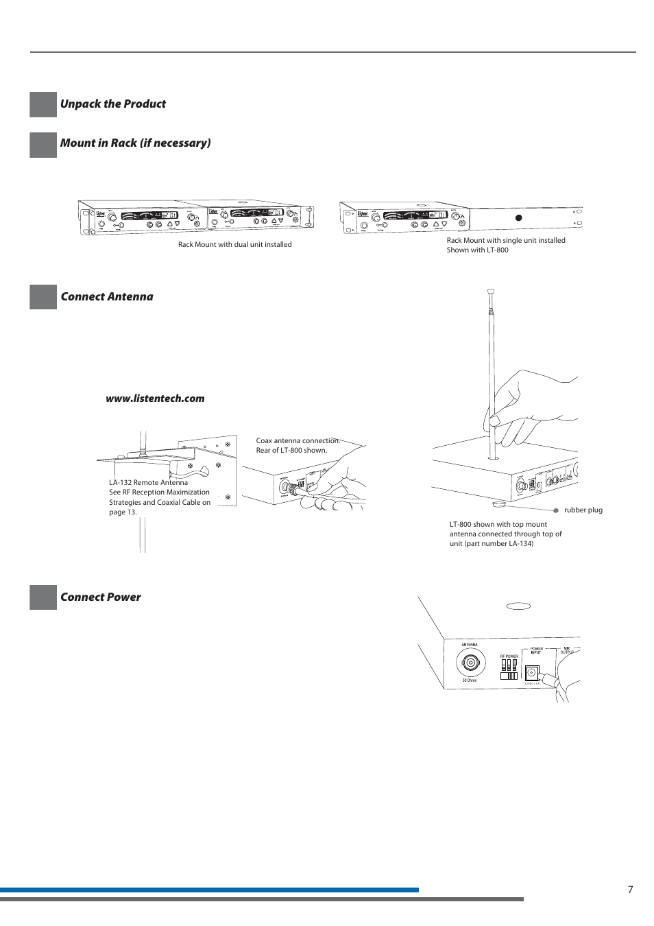 Lt-800 setup instructions | Listen Technologies LT-800-150 User Manual | Page 11 / 28