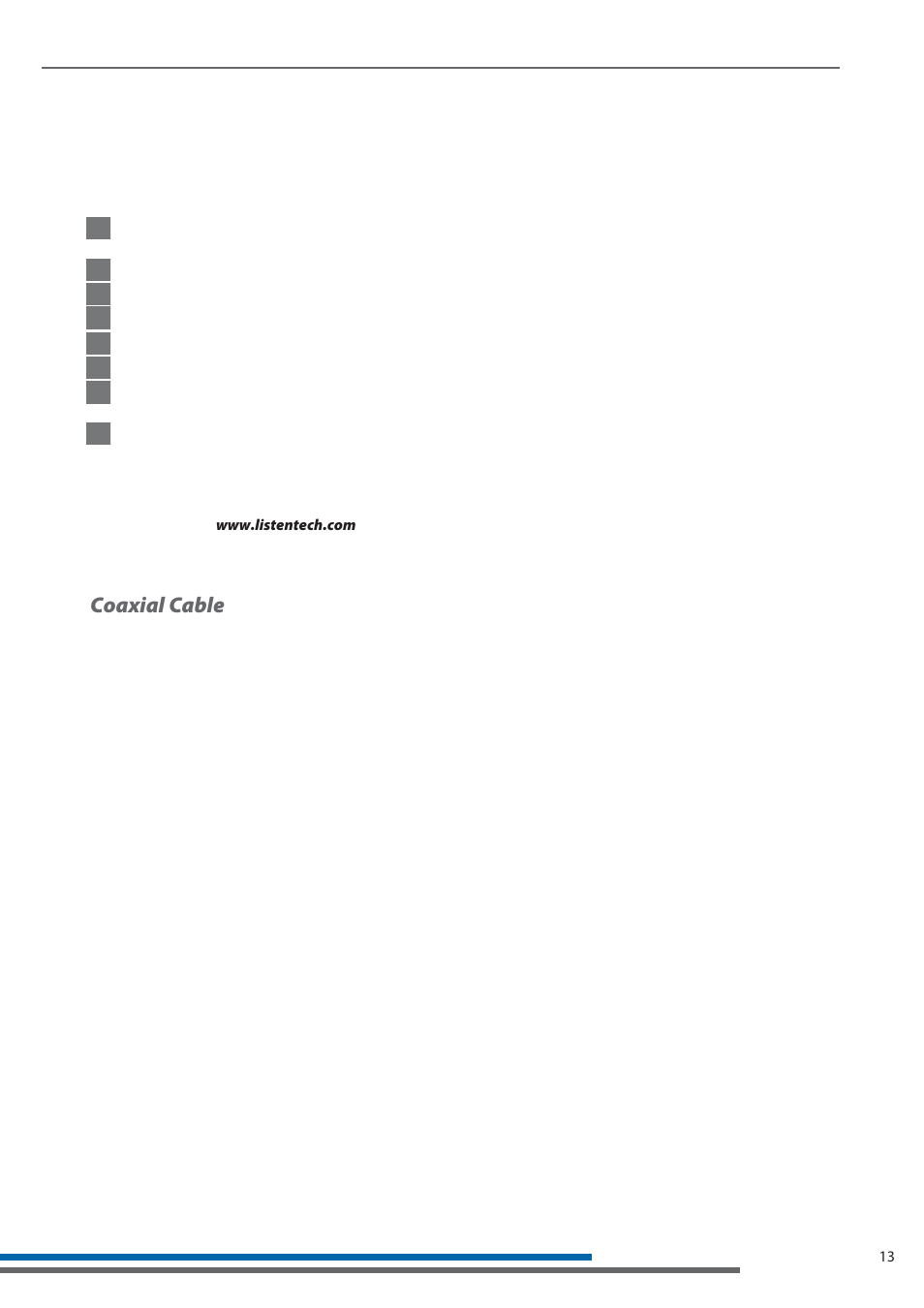 Rf reception maximization strategies, Coaxial cable | Listen Technologies LT-800-150 User Manual | Page 17 / 28