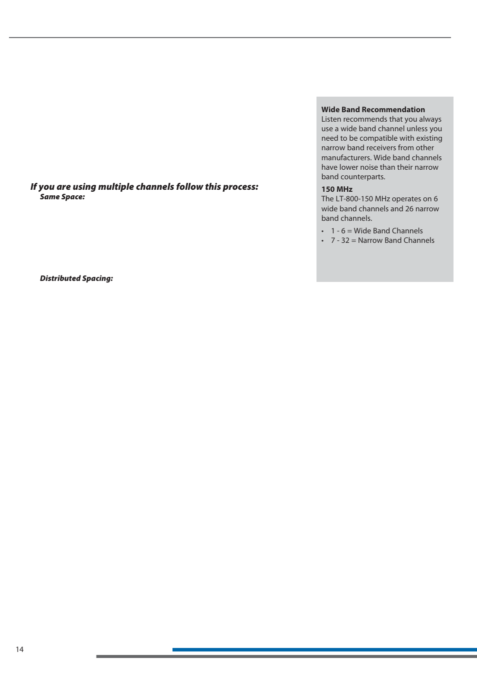 Channel selection | Listen Technologies LT-800-150 User Manual | Page 18 / 28