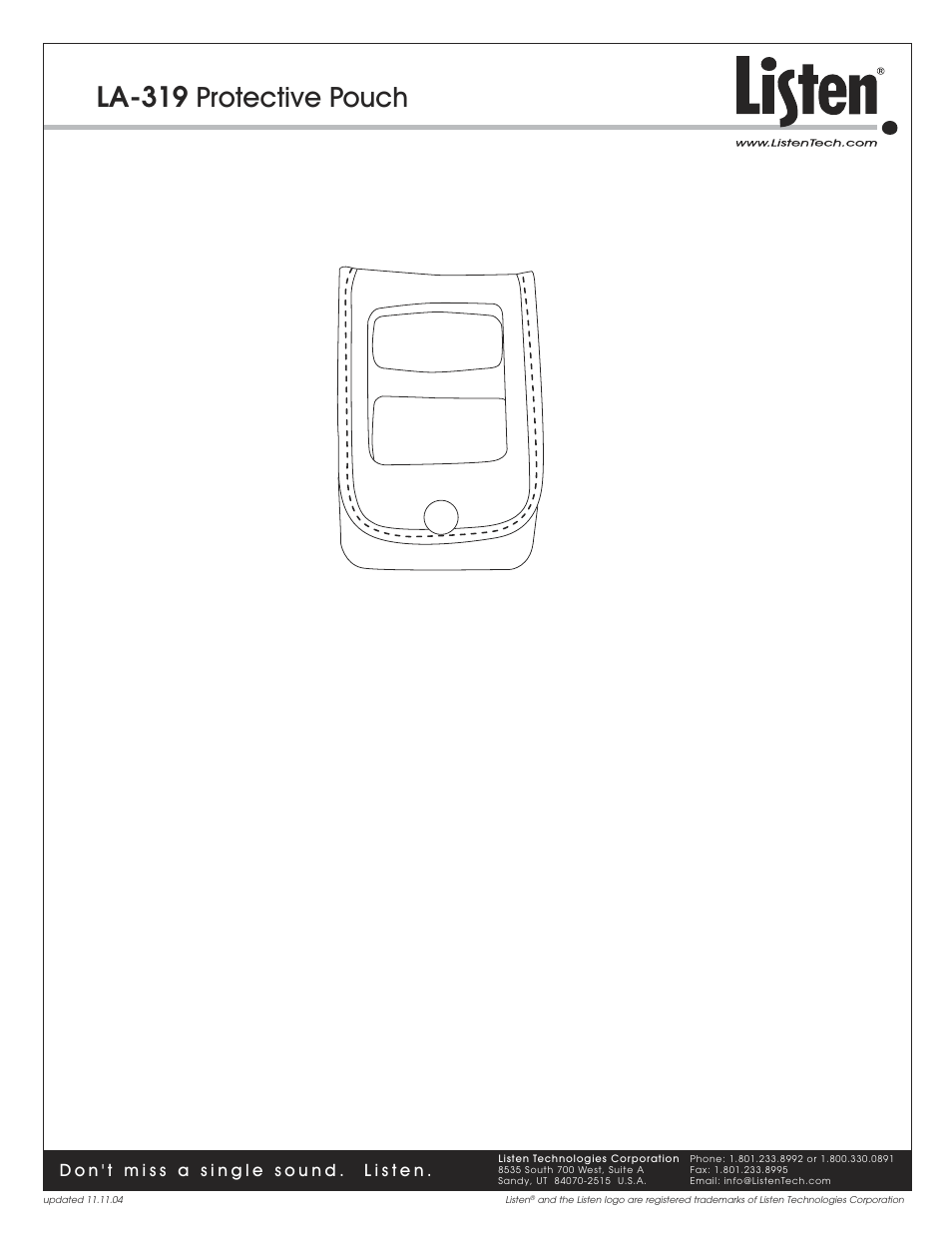 Listen Technologies LA-319 User Manual | 1 page