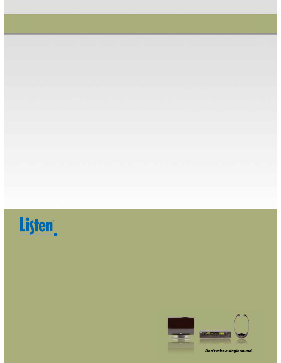 Listen Technologies Stationary IR LT-82 User Manual | Page 8 / 8