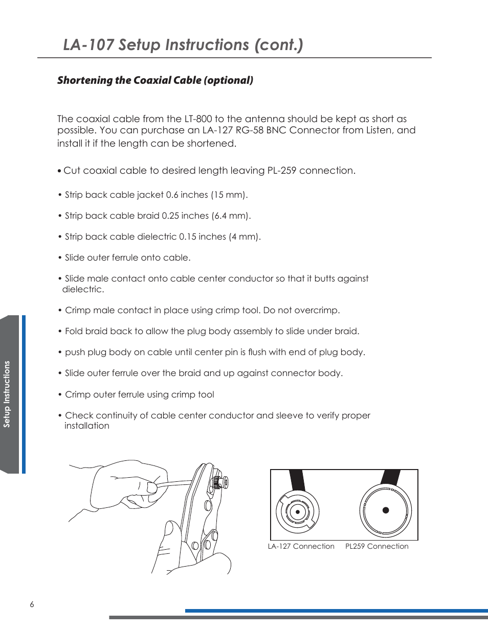 La-107 setup instructions (cont.) | Listen Technologies LA-107 User Manual | Page 10 / 12