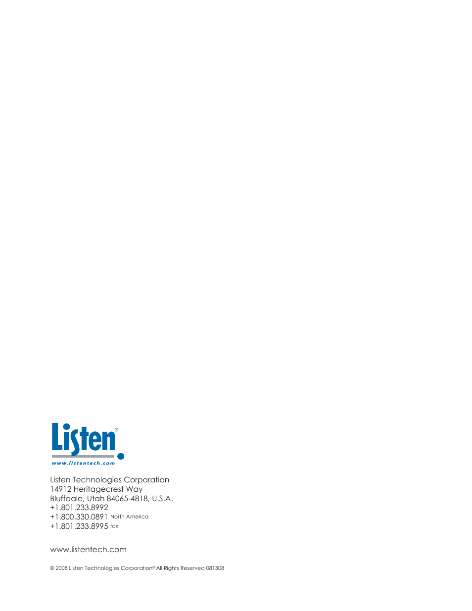 Listen Technologies LA-107 User Manual | Page 12 / 12