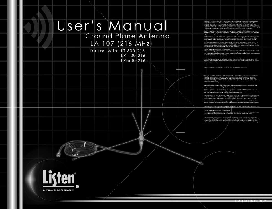 Listen Technologies LA-140 User Manual | 16 pages