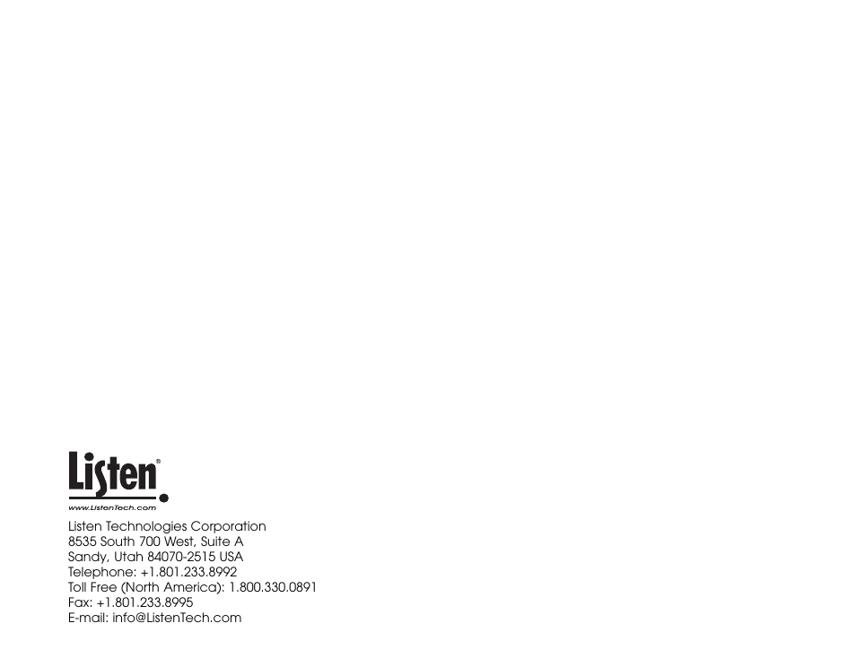 Listen Technologies LR-300 User Manual | Page 76 / 76