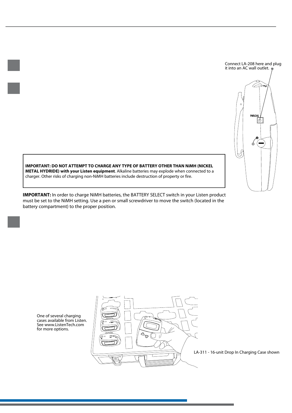 Lt-700 charging batteries | Listen Technologies LT-700-150 User Manual | Page 15 / 26