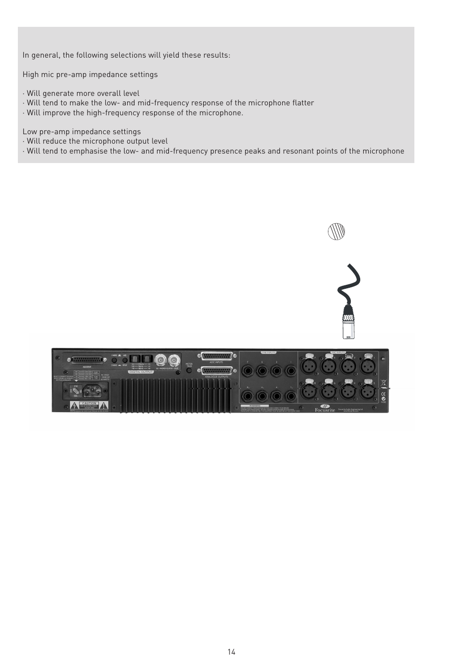 Signal connections | Legend Audio ISA 828 User Manual | Page 14 / 21