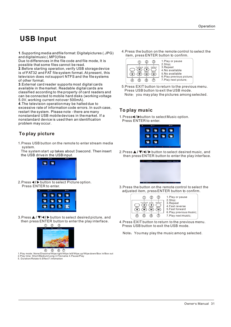 Usb input | Legend Audio L4269 User Manual | Page 31 / 44