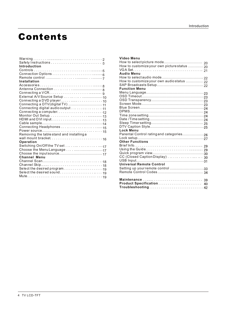 Legend Audio L4269 User Manual | Page 4 / 44