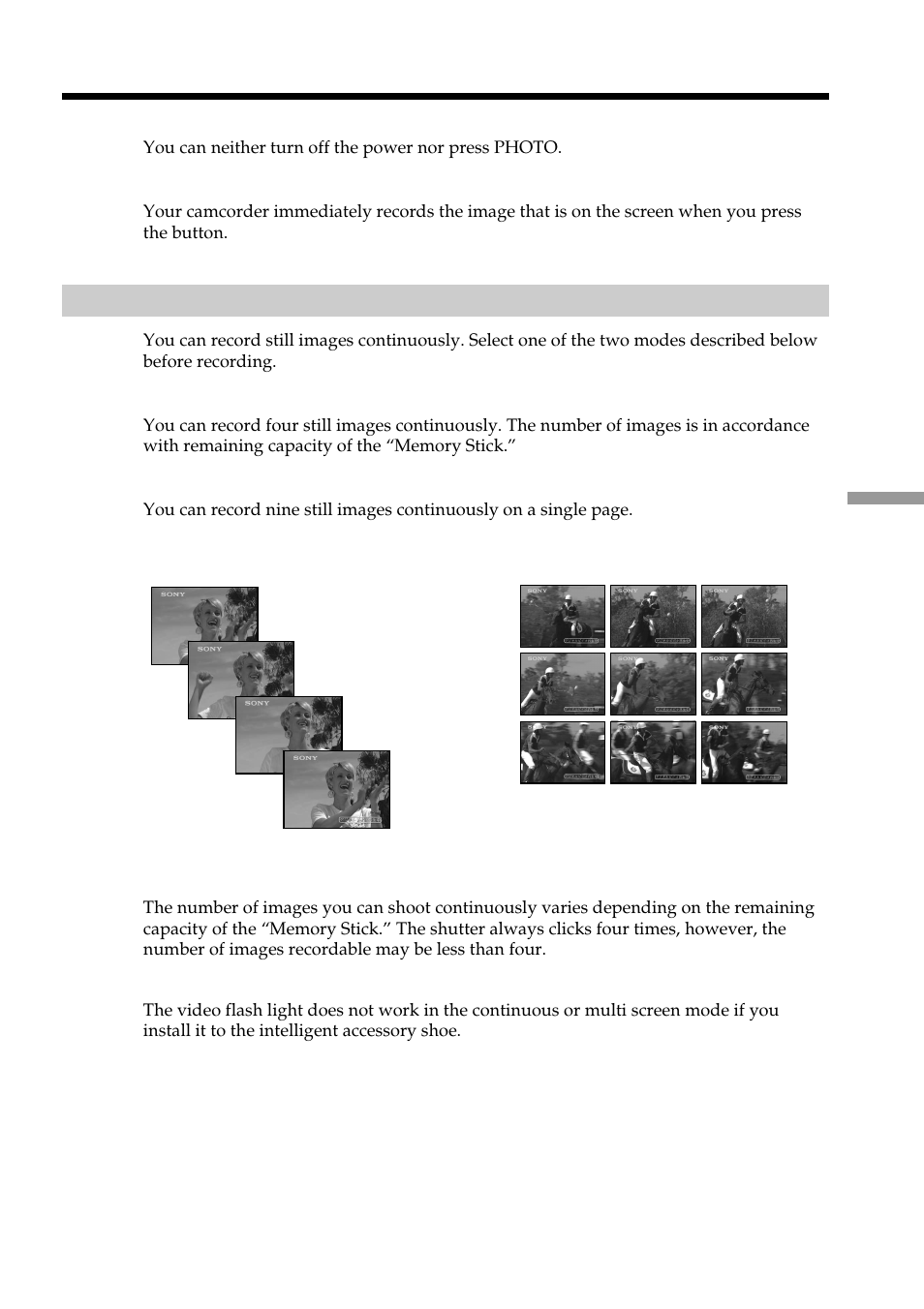 Recording images continuously | Light & Motion DSR-PD150 User Manual | Page 119 / 172