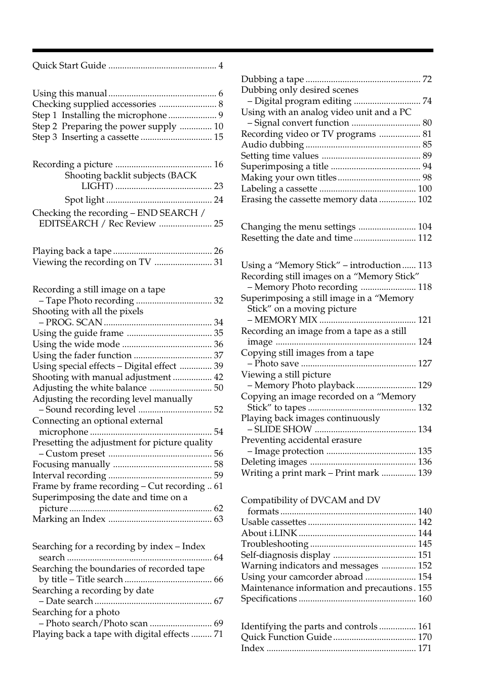 Light & Motion DSR-PD150 User Manual | Page 3 / 172