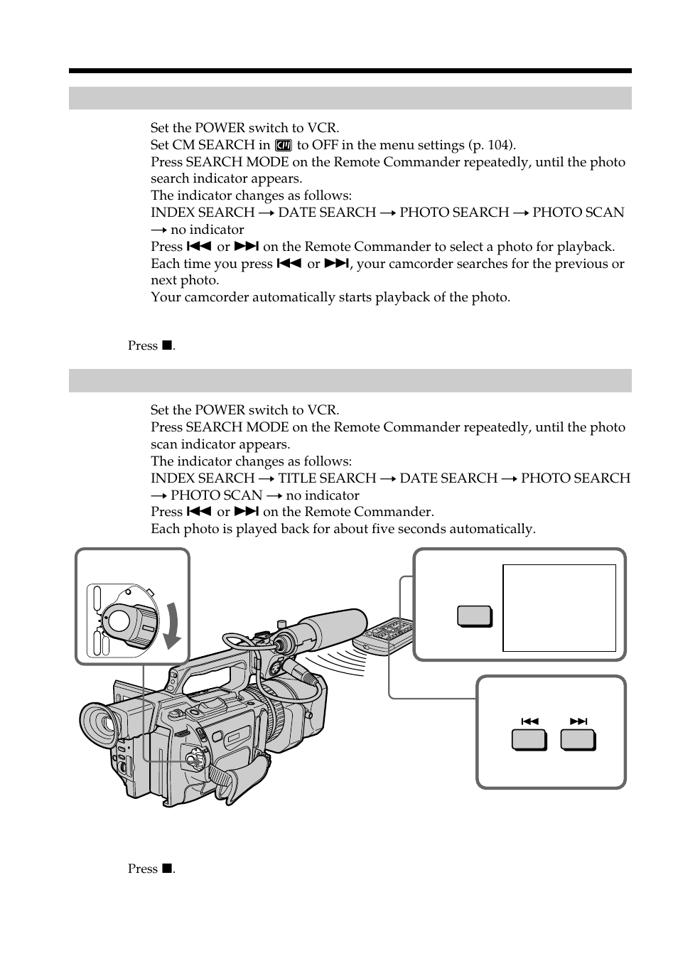 Scanning photo | Light & Motion DSR-PD150 User Manual | Page 70 / 172