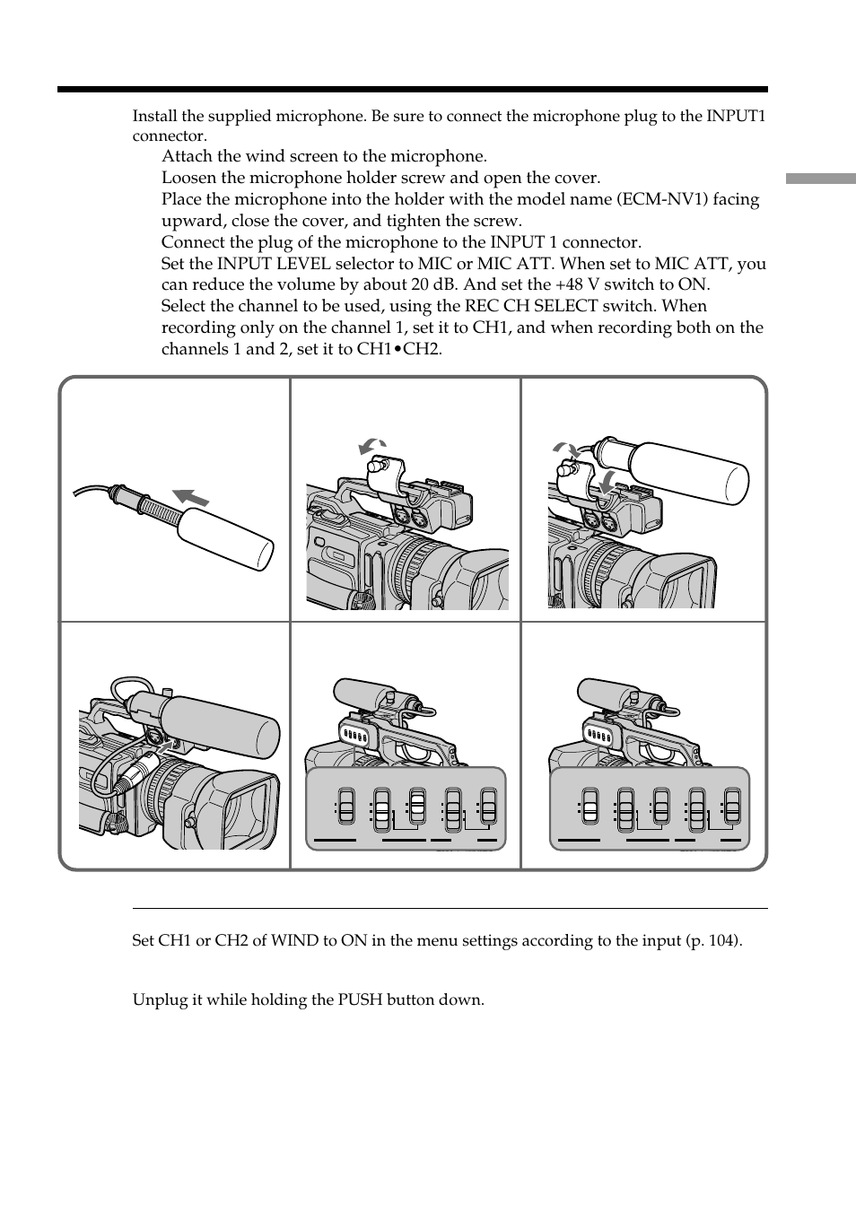 Step 1 installing the microphone, Getting started | Light & Motion DSR-PD150 User Manual | Page 9 / 172