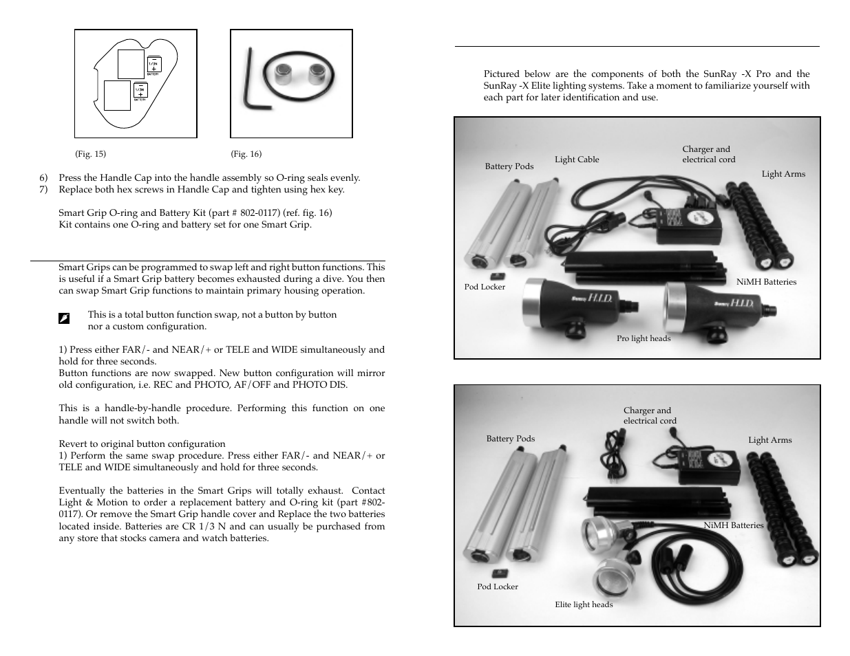 Bluefin vx2000 lights - getting started, Reversing smart grip left and right functionality | Light & Motion VX2000 User Manual | Page 9 / 17