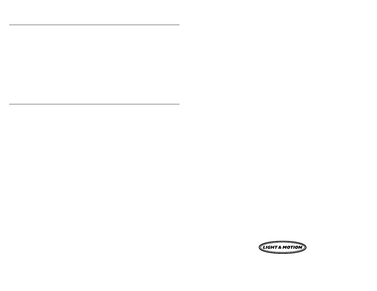 Returning products for care, Contact light and motion | Light & Motion TITAN D100 User Manual | Page 14 / 14