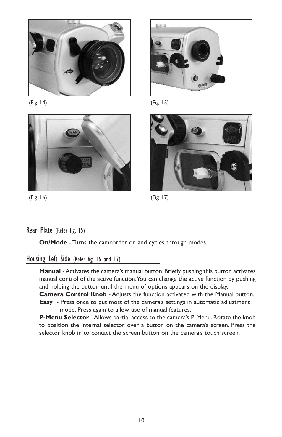 Rear plate, Housing left side | Light & Motion HC3 User Manual | Page 10 / 24