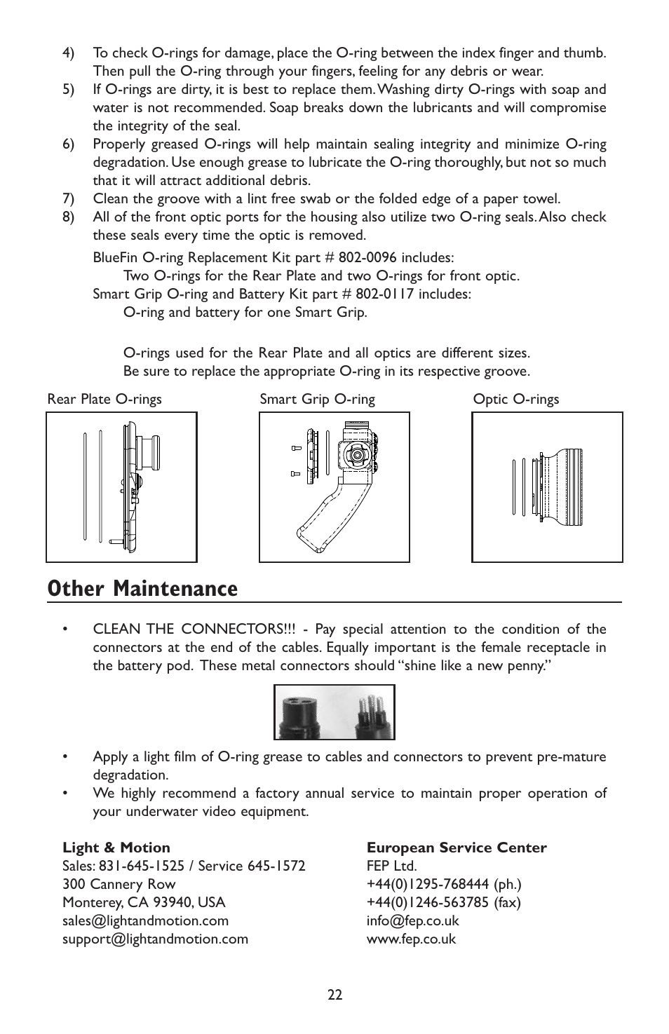 Other maintenance | Light & Motion HC3 User Manual | Page 22 / 24