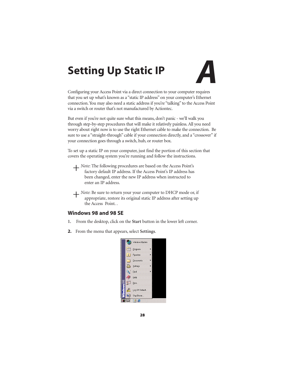 Setting up static ip | Link electronic GT701AP User Manual | Page 29 / 53