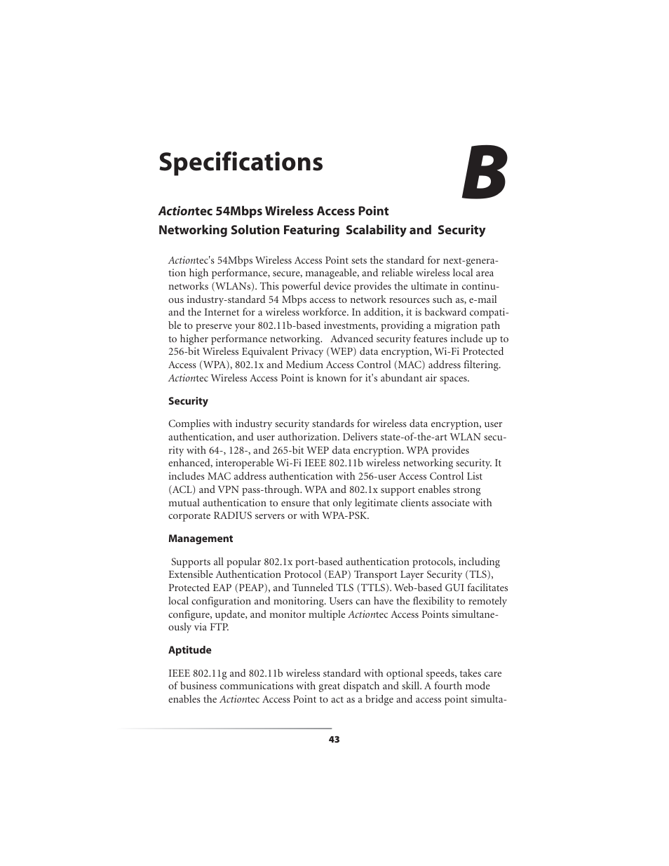 Specifications | Link electronic GT701AP User Manual | Page 44 / 53
