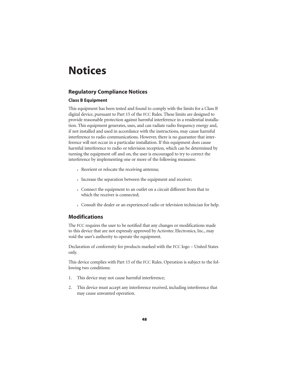 Notices | Link electronic GT701AP User Manual | Page 49 / 53